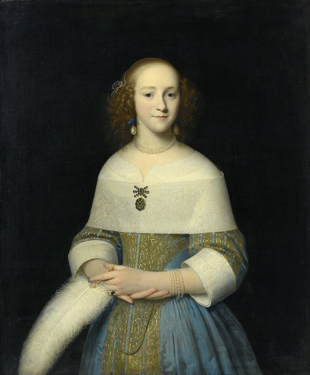 若い女性の肖像画、スザンナリーエル、1656年 作： アイザック・ルティチュイ