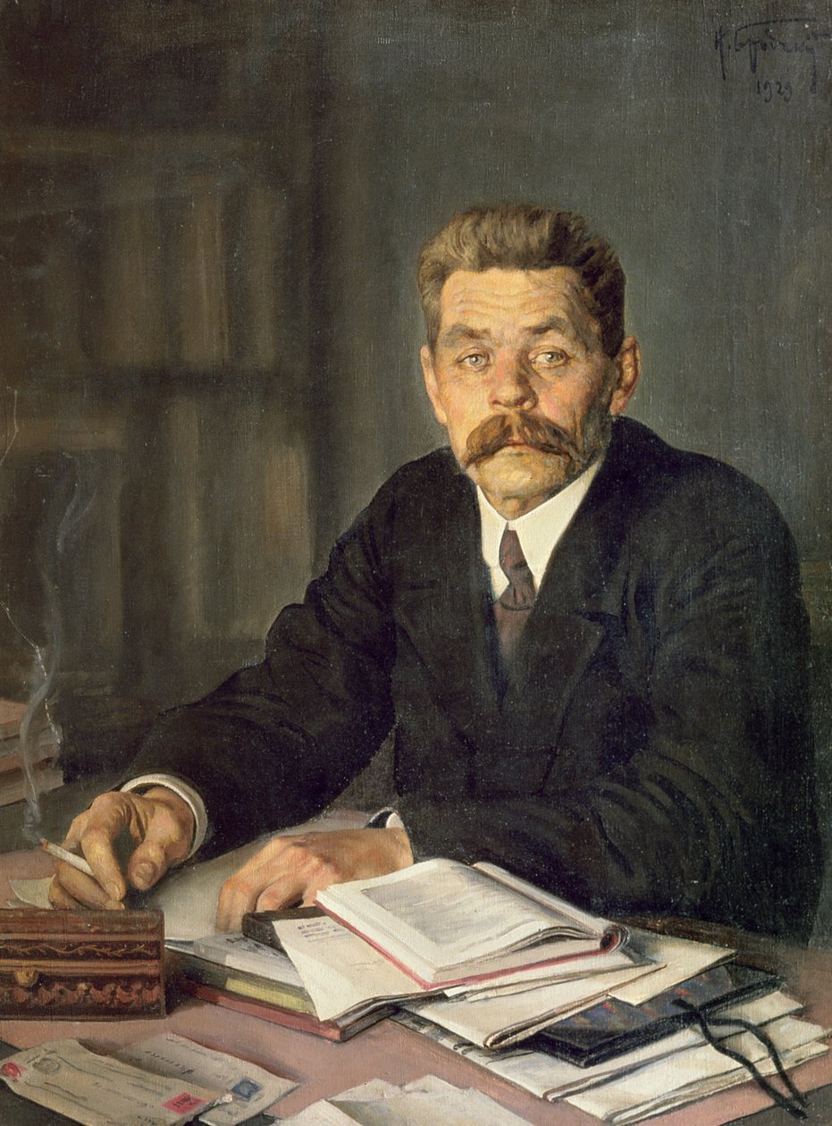著者の肖像Maxim Gorky（1868-1939）、1929 作： アイザック・イスラエルビッチ・ブロツキー