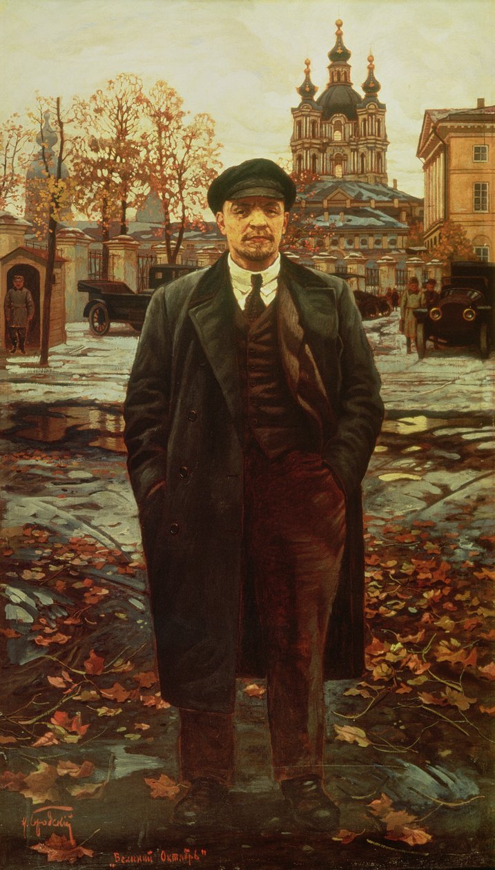 ウラジミール・イリイチ・レーニン（1870-1924）、スモルニー、1925年頃 作： アイザック・イスラエルビッチ・ブロツキー
