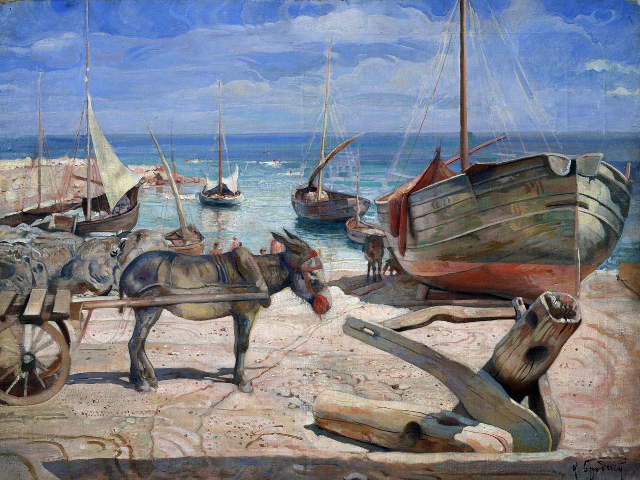 「カプリ島」アイザック・ブロツキー（ブロツキ）作（1884-1939） 1929年 地方美術館、ベルジャンスク 作： アイザック・イスラエルビッチ・ブロツキー