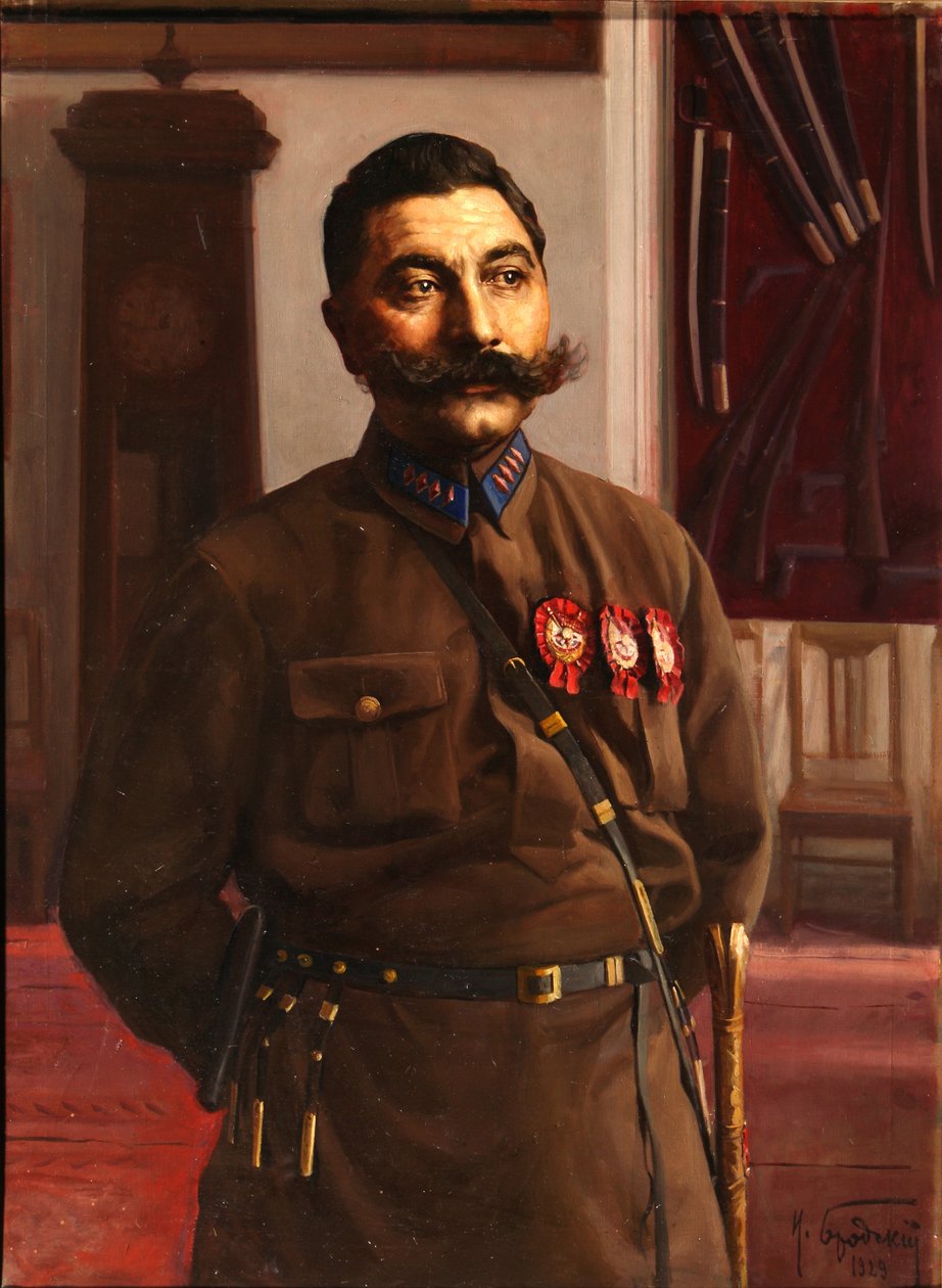 Semyon Mikhailovich Budyonnyの肖像1883-1973、1929 作： アイザック・イスラエルビッチ・ブロツキー