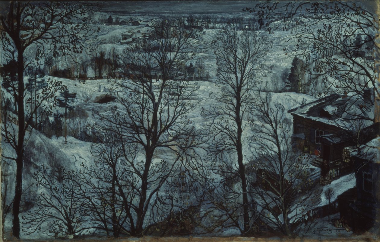 1917年の冬の風景 作： アイザック・イスラエルビッチ・ブロツキー
