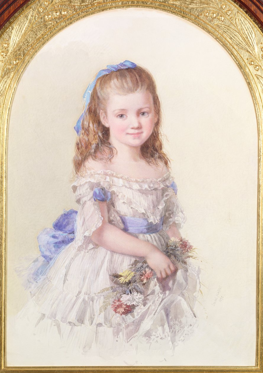 1872年10歳のウィニフレッドメアリーボンバスの肖像 作： イザベル・オークリー・ナフテル