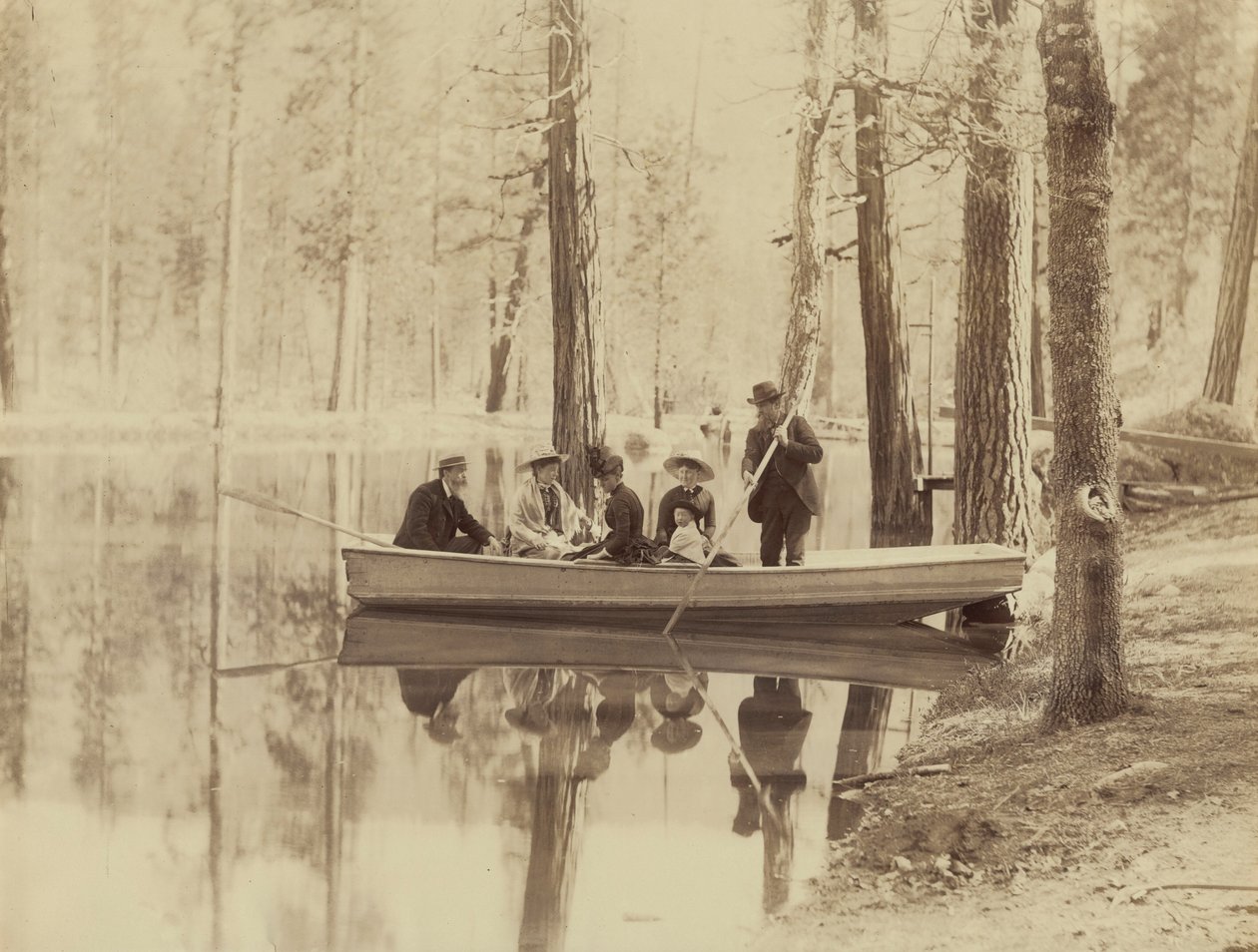 ステラ湖の風景、ワヲナ駅、1880年（写真） 作： イザヤ・テーバー