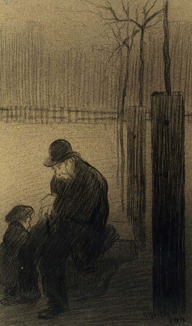 1月の公園 作： Isidre Nonell