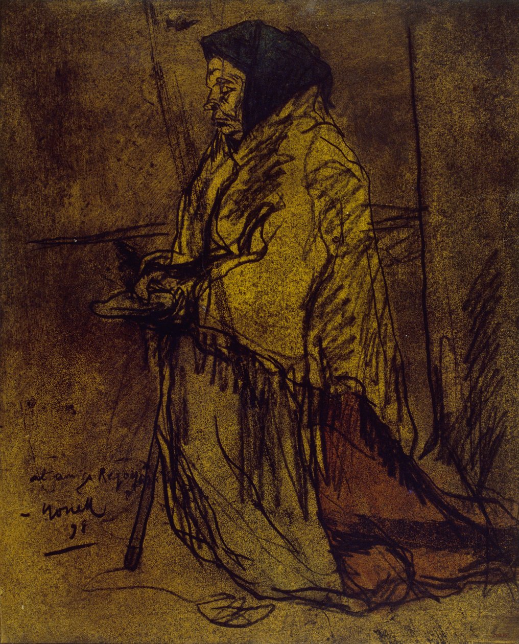 祈る哀れな女性 作： Isidre Nonell