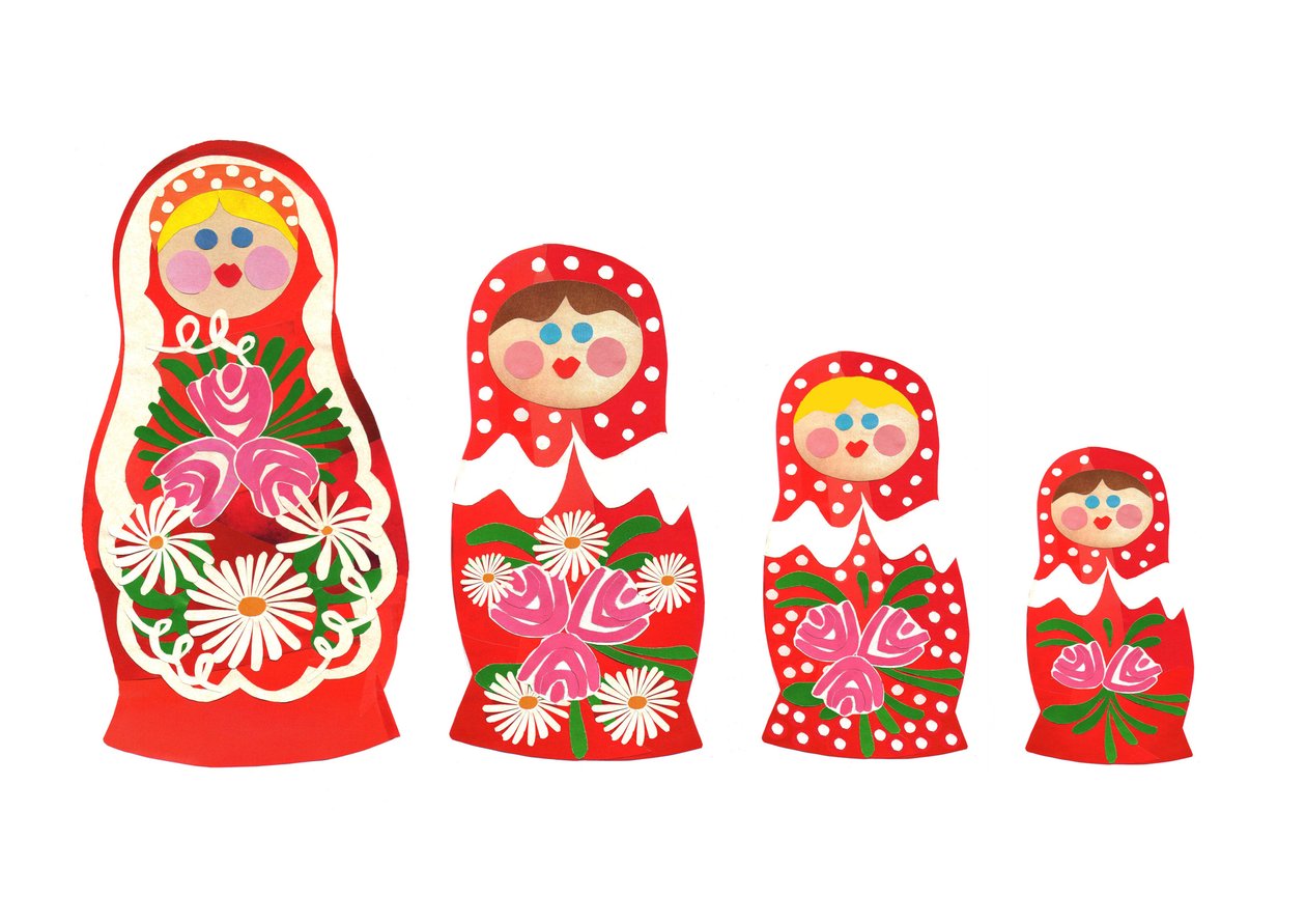 ロシアの人形 2014年（切り紙） 作： イザベル・バーバー