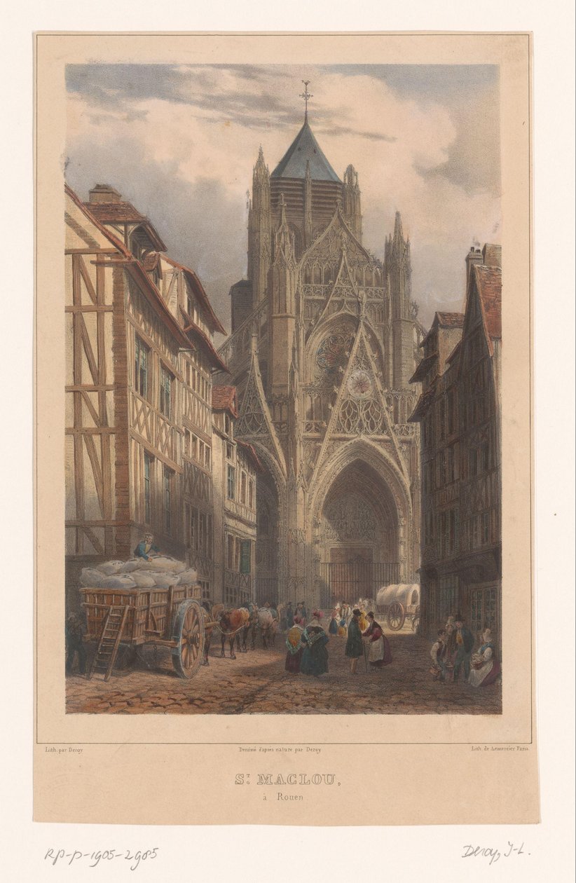 ルーアンのサン マクルー教会の眺め St. Maclou à Rouen (オブジェクトのタイトル) フランスの顔（シリーズタイトル） ラ・フランス（シリーズタイトル） 作： イソドール・ローラン・デロイ