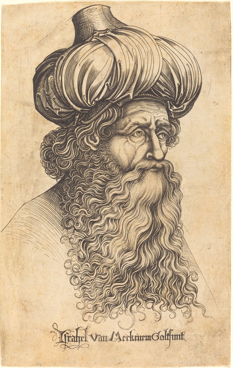 老人の頭、c。 14801490。 作： イスラエル・ファン・メッケネム