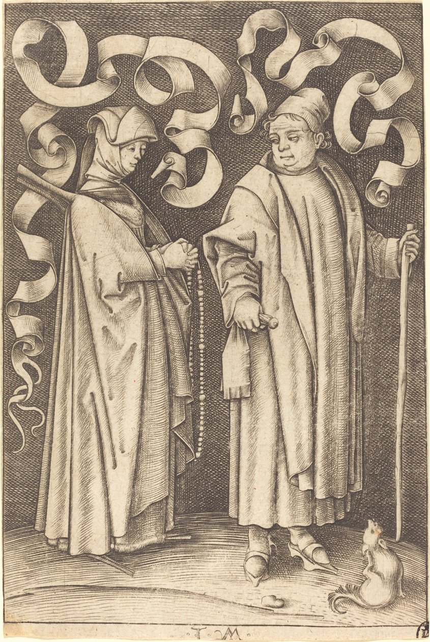 Churchgoers、c。 14951503。 作： イスラエル・ファン・メッケネム