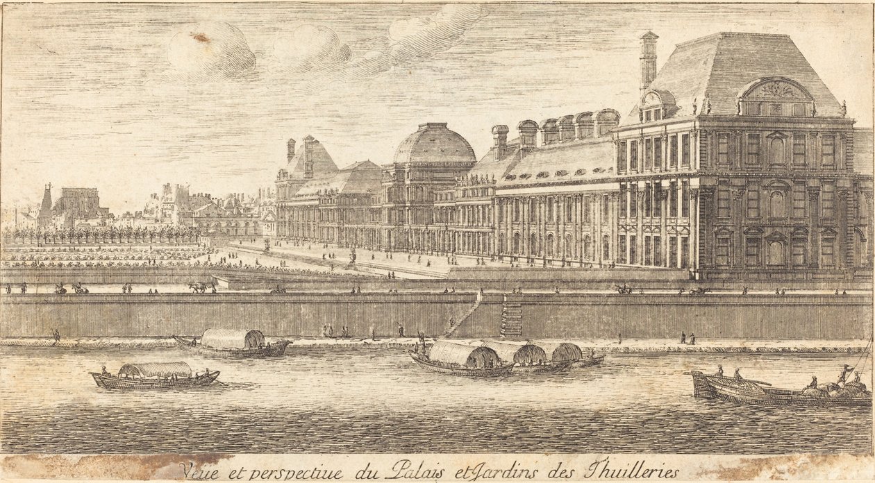 Veue et Perspective du Palais et Jardins des Tuileries 作： イスラエル・シルベストル