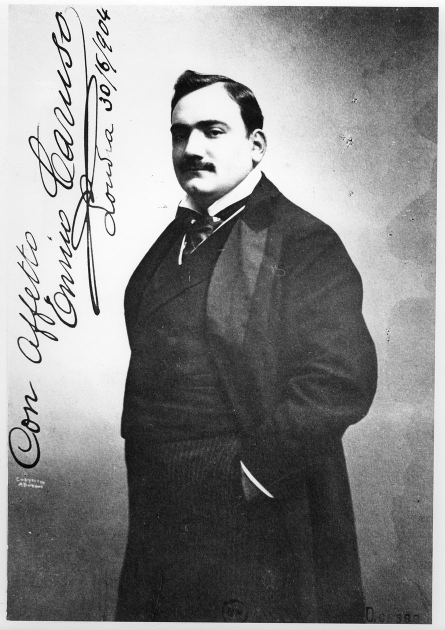 エンリコ・カルーソ（1873-1921）1904 作： イタリアの写真家