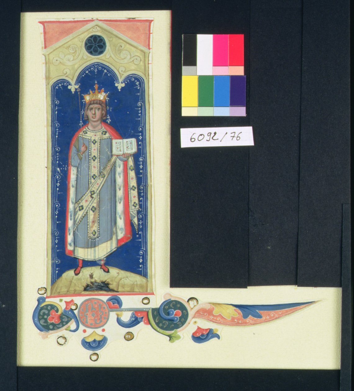 AE II 327セントルイス（1215-70）セプターと正義の手、c.1320 作： イタリア語学校