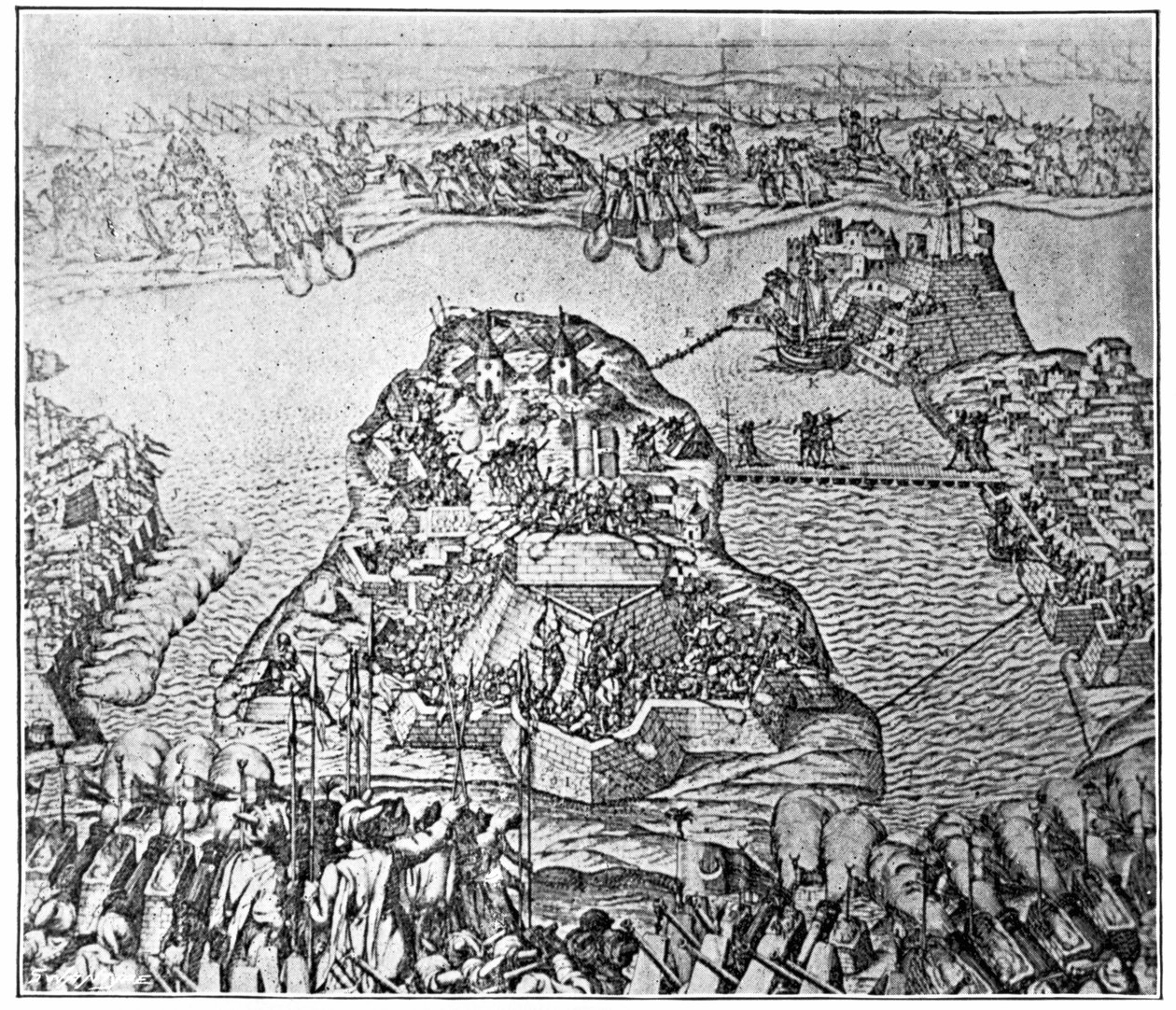 1565年のマルタ包囲戦の地図 作： イタリア語学校