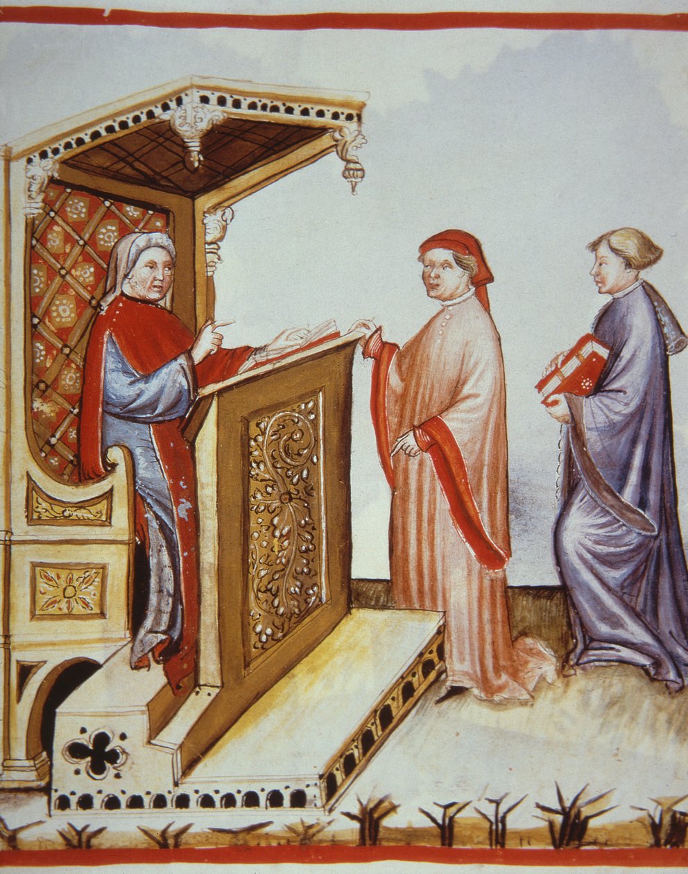 新しい2644 fol.4r Ububchasym of Baldach（Ibn Butlan）が健康なコーデックスTacuiniから健康なTacuinum（健康の維持）を書く 作： イタリア語学校