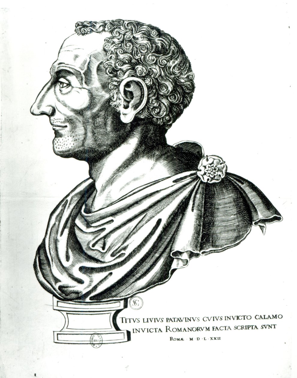Livy（59BC-17AD）として知られるTitus Liviusの胸像、1622年 作： イタリア語学校