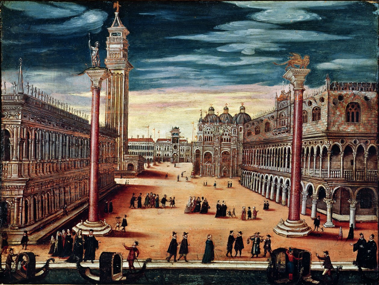 ベネチアのサンマルコ広場 作： イタリア語学校