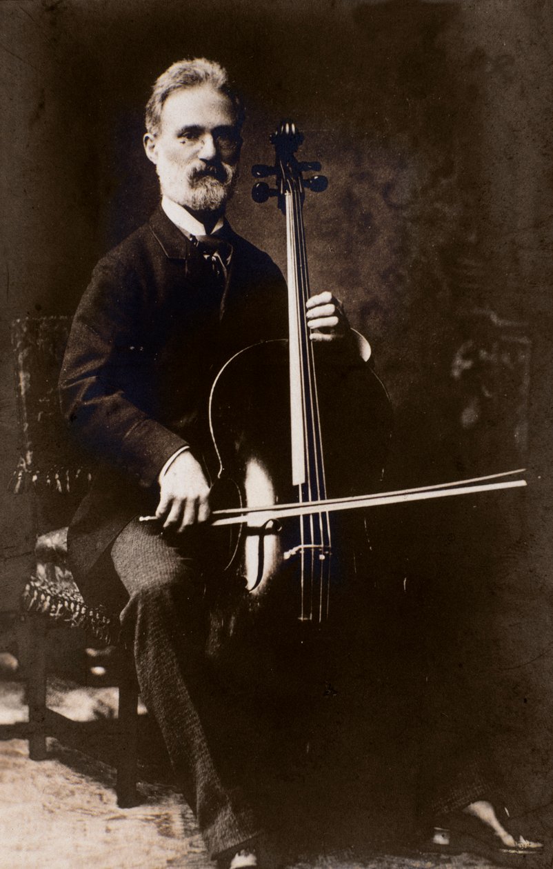 アルフレドピアッティ（1822-1901）イタリアの作曲家とチェリストの肖像 作： イタリアの写真家