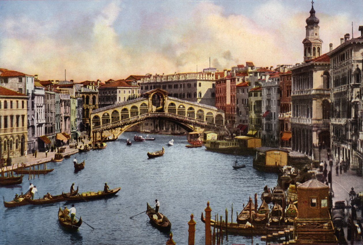 Venezia / ヴェネツィア：リアルト橋（カラー写真） 作： イタリアの写真家