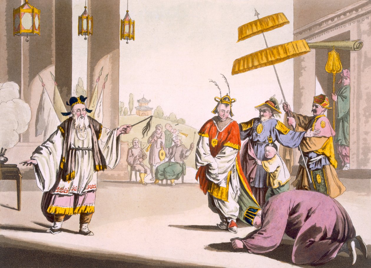 野外での演劇、c.1820s-30s 作： イタリア語学校