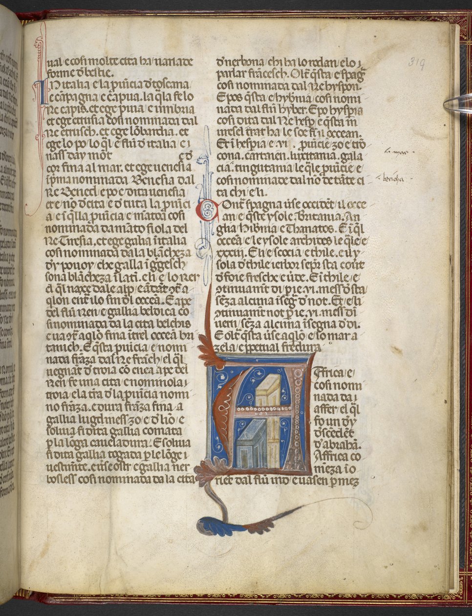 MS 8785 Bartholomaeus Anglicus, De Proprietatibus rerum (On the Properties of Things) c.1300-09 (ベラムにインク、色、金) を追加 作： イタリア語学校