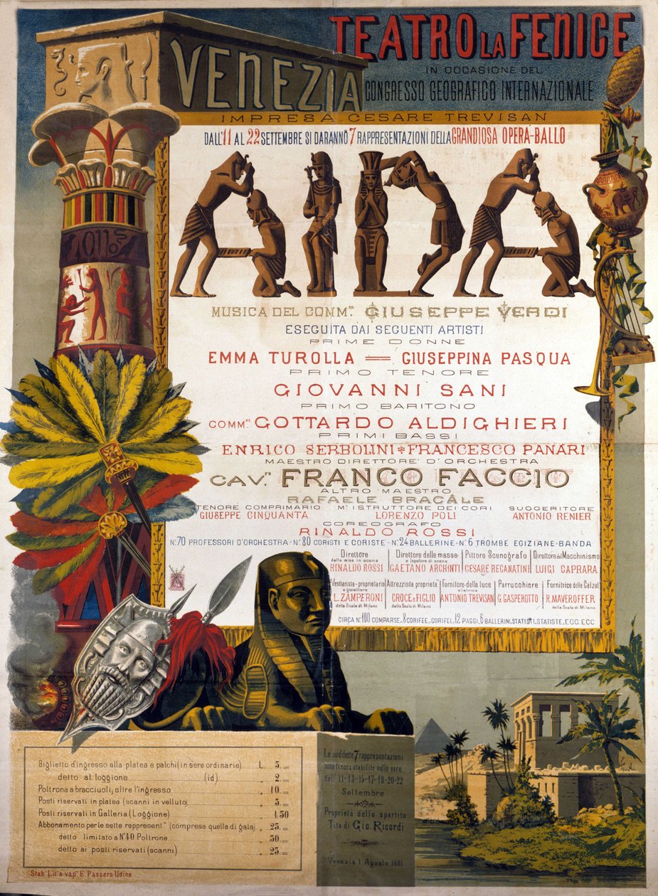 1881年にヴェネツィアのフェニーチェ劇場で上演されたジュゼッペ