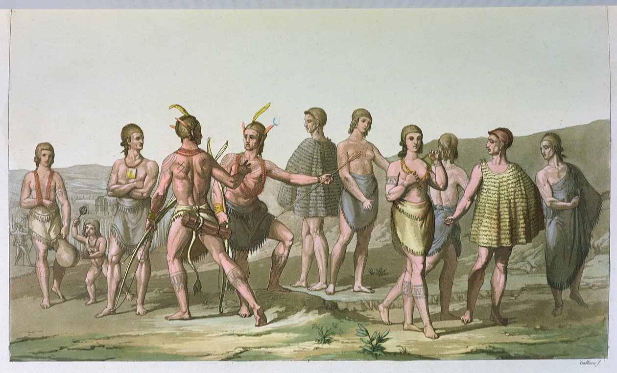 サウスカロライナ出身のアメリカ人インディアン、1820年頃 作： イタリア語学校