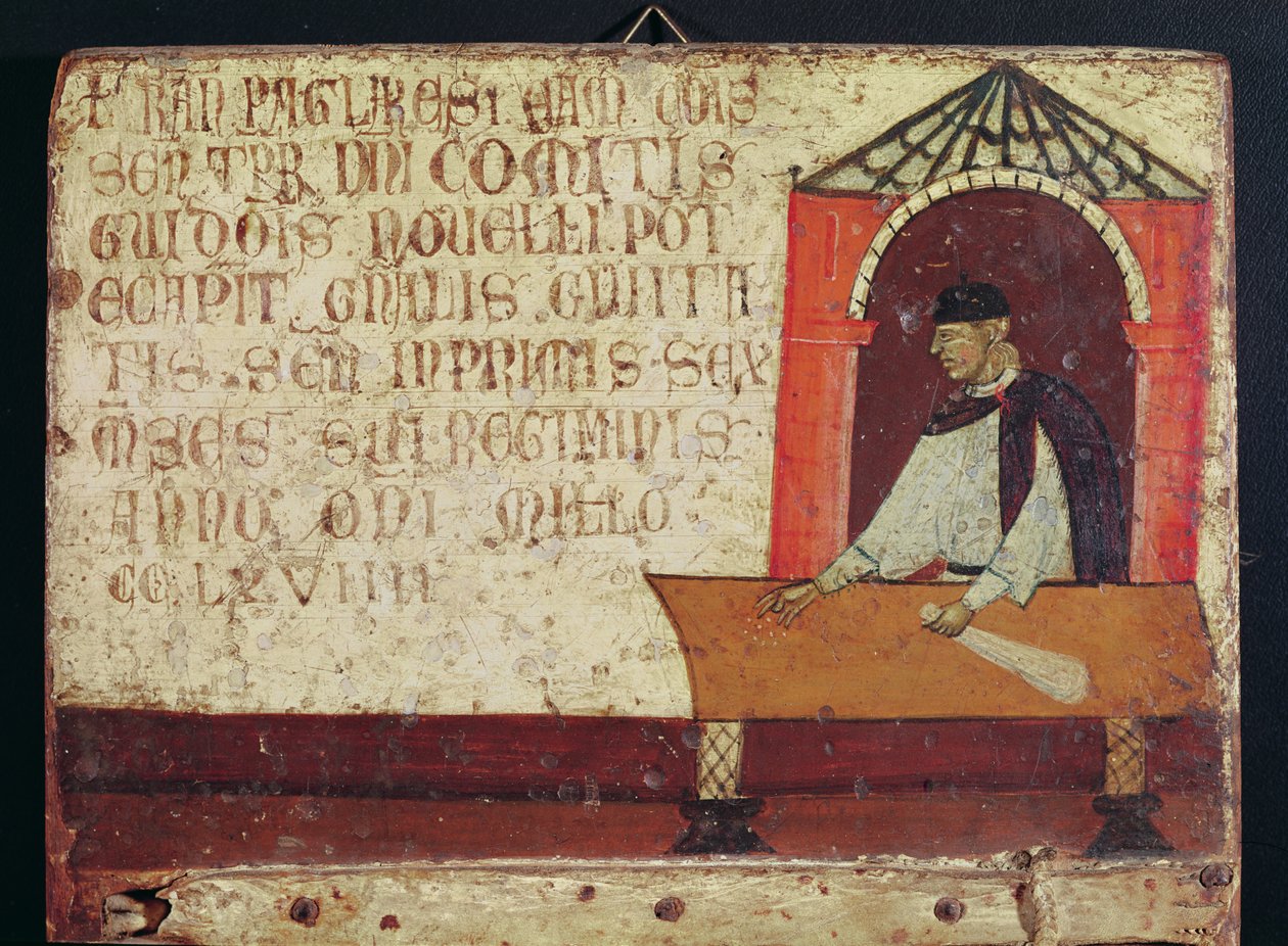 Camerlengo Ranieri Pagliaresi、1270（パネル上のテンペラ） 作： イタリア語学校