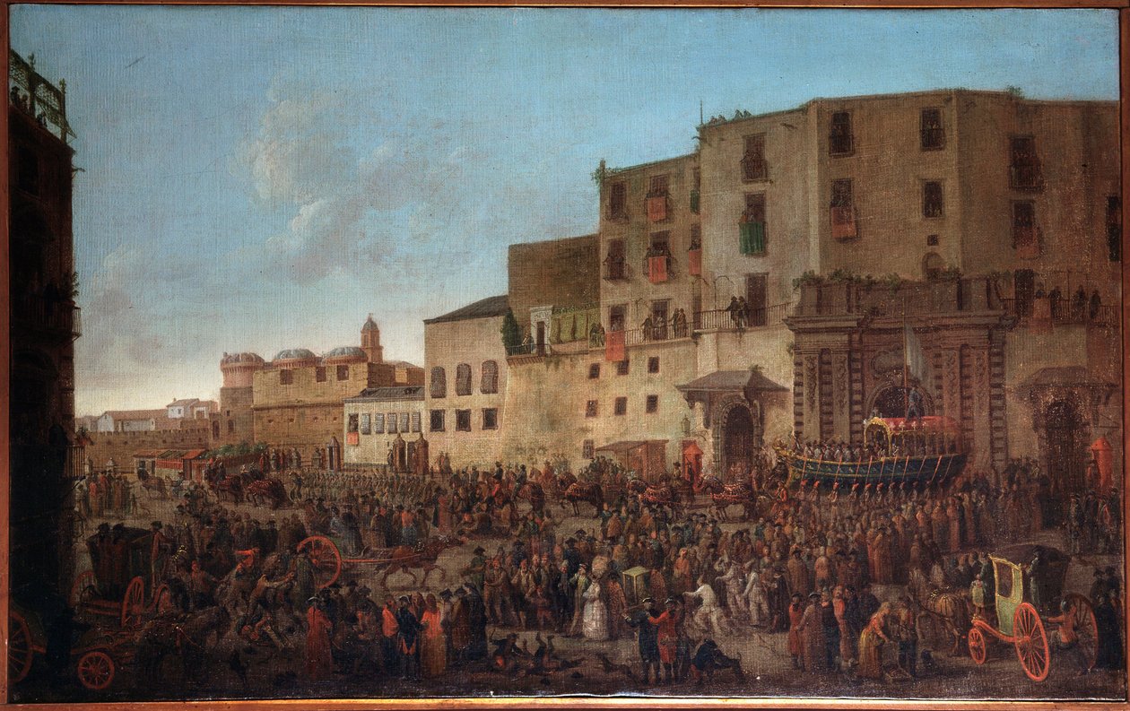 イタリア・ナポリのカーニバル（イタリア・ナポリのカーニバル） 匿名画 作： イタリア語学校
