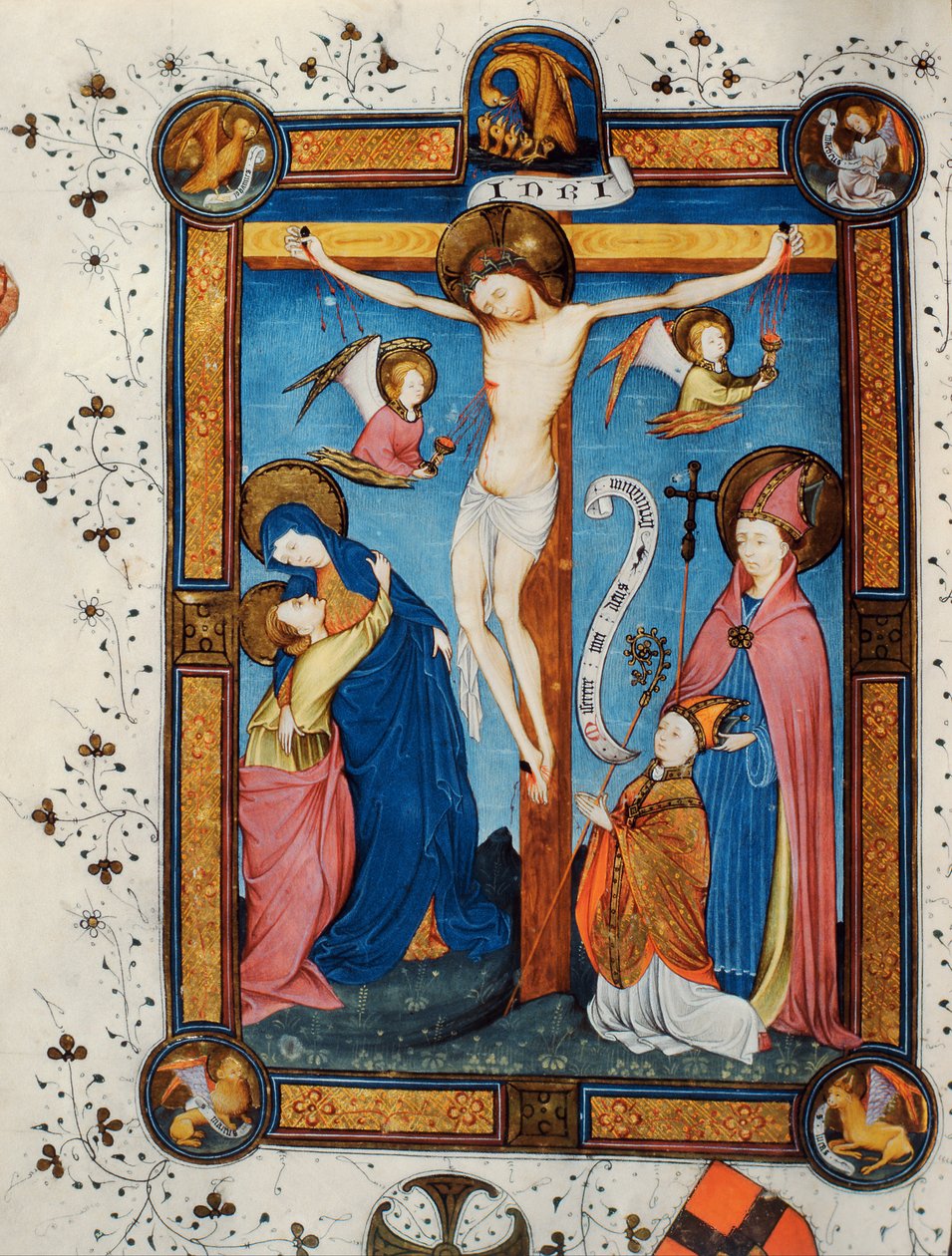 磔刑、マスター・パンクラティーノのミサ典書からのイラスト、c. 1430