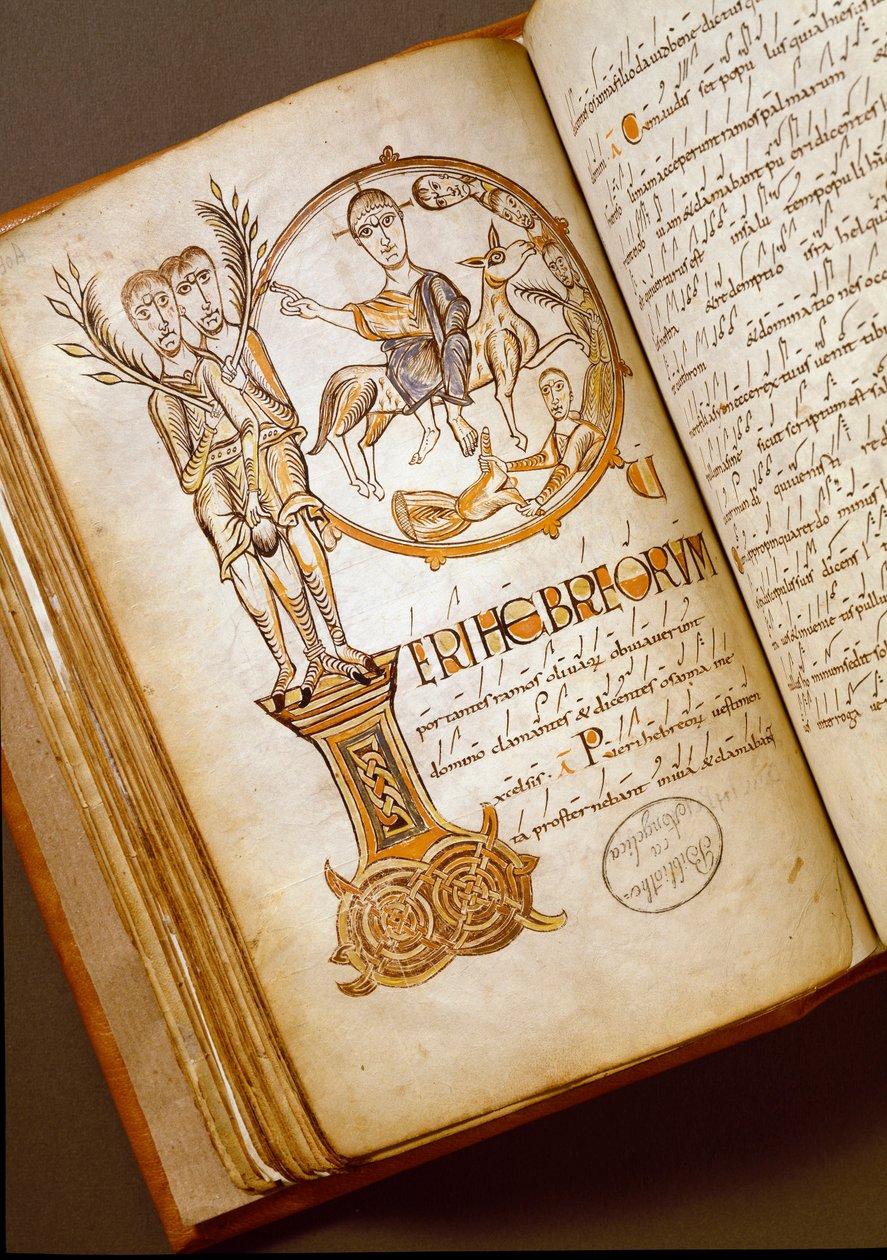 エルサレムの入り口 ボローニャ派の手稿。(MS.123-Foglio 54 v) 11世紀 ローマ、ビブリオテカ・アンジェリカ 作： イタリア語学校