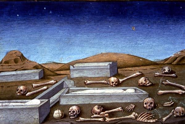 Fol.149rb The Last Judgement: The Dead Rise from the Grave (ベラム) 作： イタリア語学校
