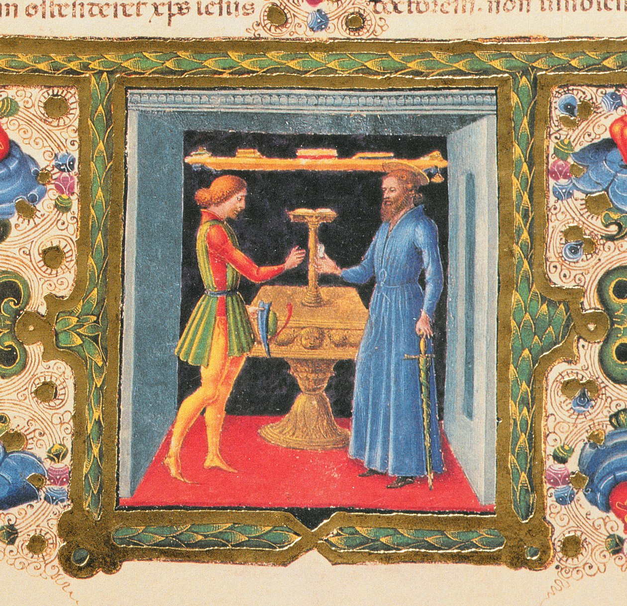 Fol.208r 聖パウロからテモテへの手紙、Borso d