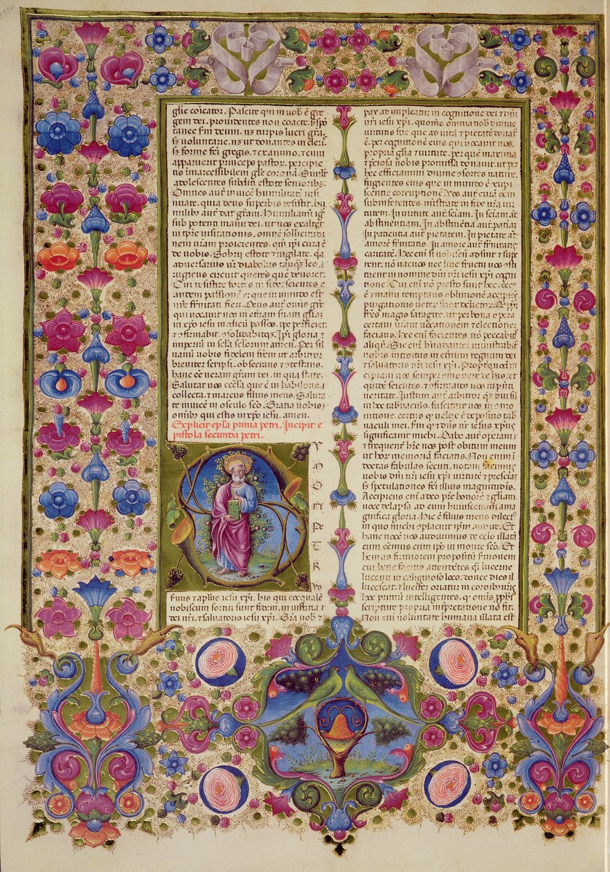 Fol.232v 聖パウロから使徒たちへの第二の手紙、Borso d