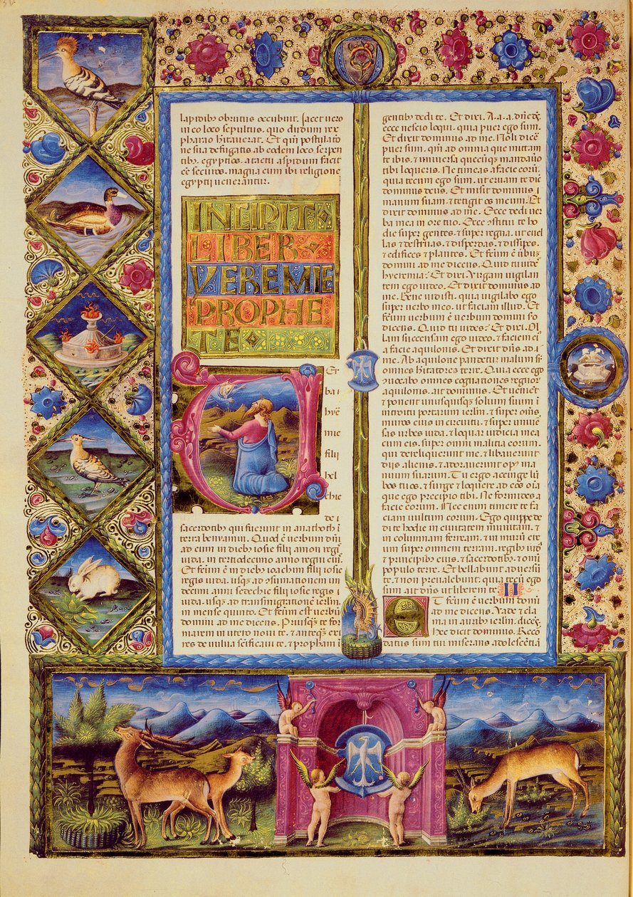 Fol.25v エレミヤ書のオープニング、Borso d
