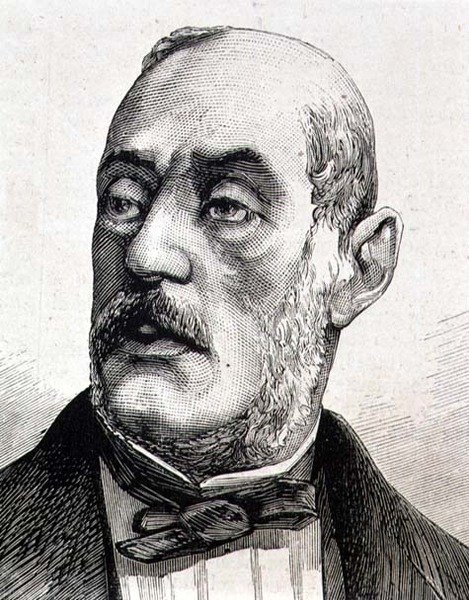 ジュゼッペ・フェラーリ (1811-1876) イタリアの歴史家・政治哲学者 (エングレービング) 作： イタリア語学校