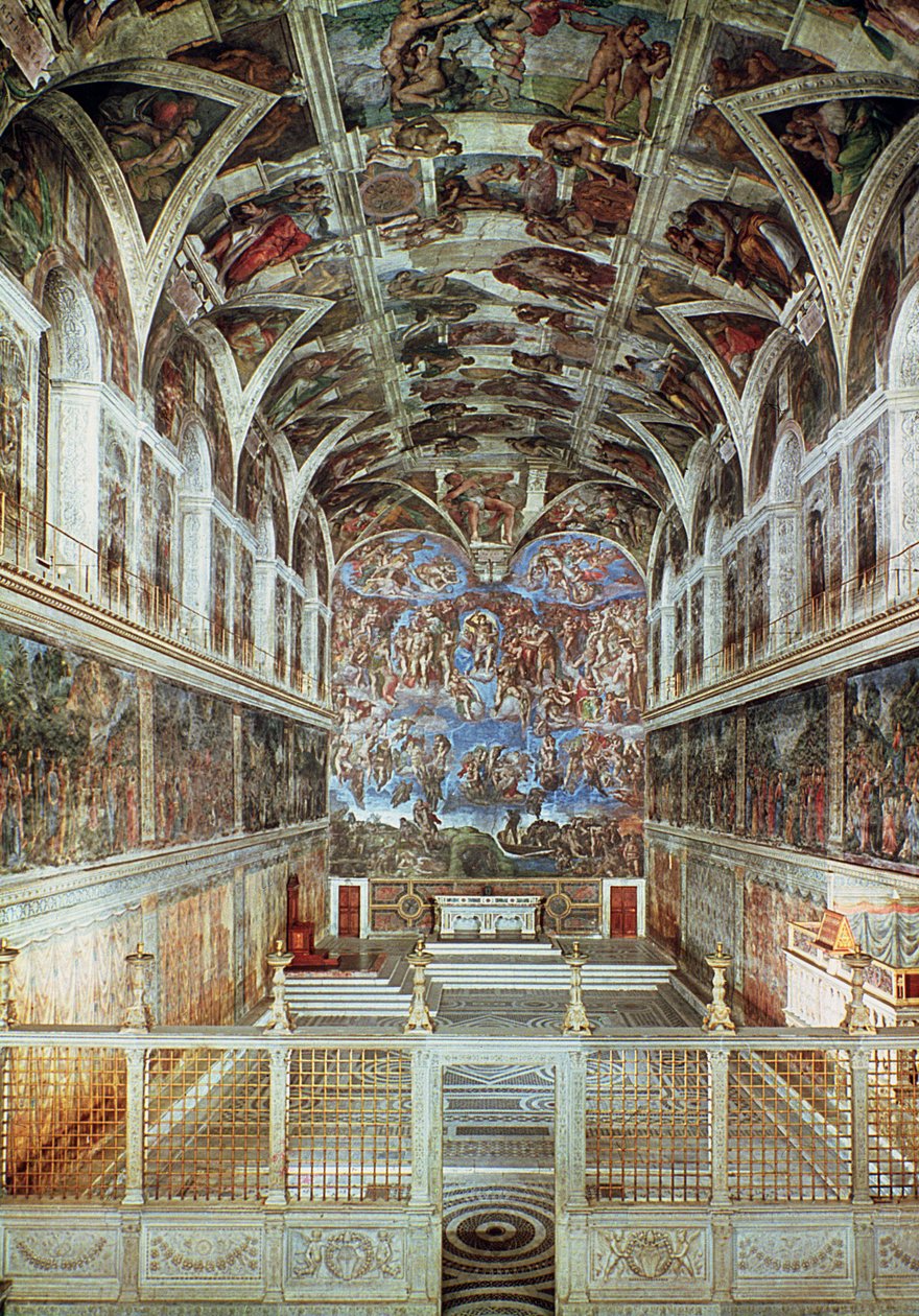 La Cappella Sistina システィーナ礼拝堂　写真集 システィーナ礼拝堂の内部（修復前）
