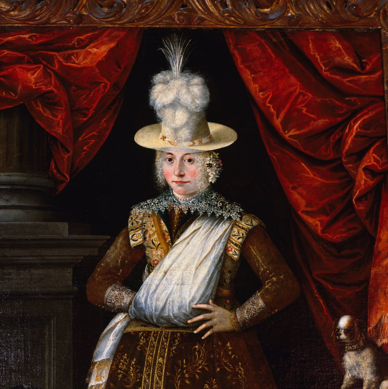 ドナ・ダッレ・ローズ夫人 1625年頃 イタリアの無名の画家による絵画 イタリア 作： イタリア語学校