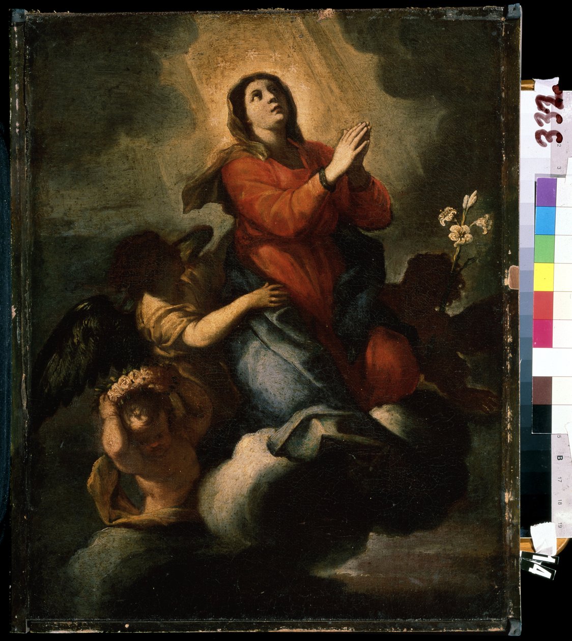 「The Assumption of the Blessed Virgin Mary」 (聖母マリアの被昇天) 17世紀のイタリア派絵画 ミハイル・クロシツキー美術館、セヴァストポリ (セヴァストポリ) ウクライナ 作： イタリア語学校