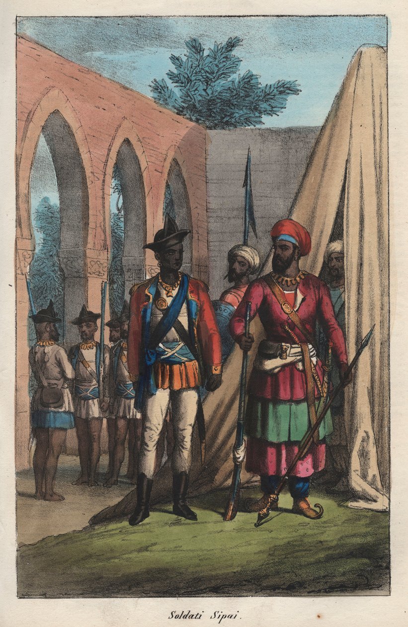 レ・セポイ（cipaye, cipahi, cepoy, sipahi）、東インド会社に仕える
