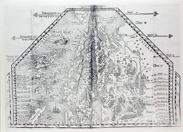 スカンジナビアの地図（オラウス・マグヌスのアトラスより 作： イタリア語学校