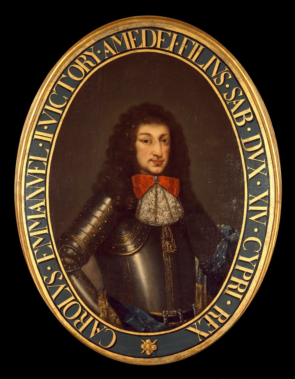カルロ・エマヌエーレ2世（1634-1675）（サヴォイ公シャルル・エマヌエル）の肖像 無名の絵17世紀 ブレシア、個人蔵 - サヴォイ公シャルル・エマヌエル2世（カルロ・エマヌエル2世）（1634-1675）の肖像。匿名の絵画17世紀。個人コ 作： イタリア語学校