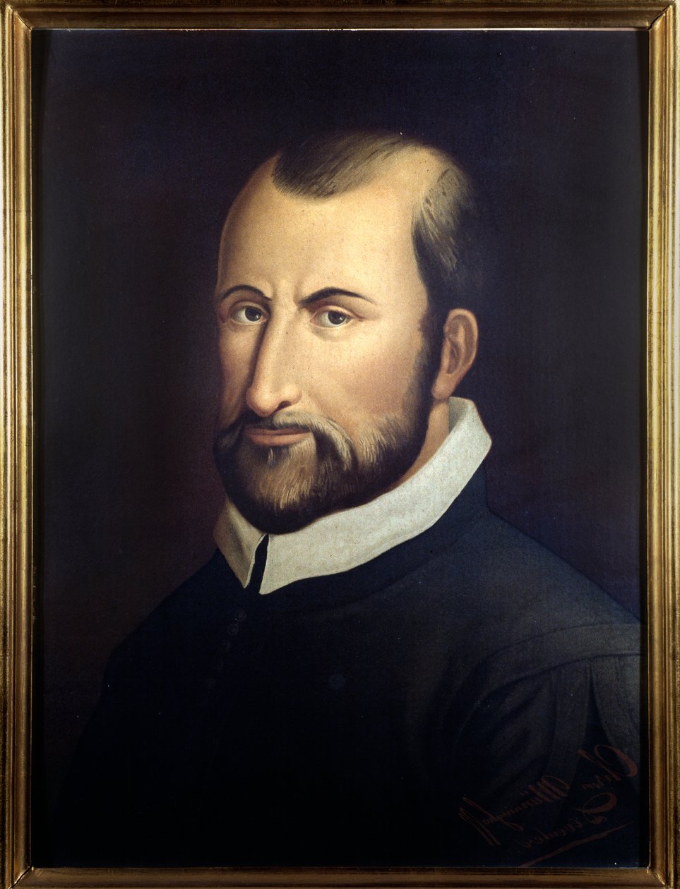 イタリアの作曲家Giovanni Pierluigi da palestrina（1525-1594）の肖像。 作： イタリア語学校