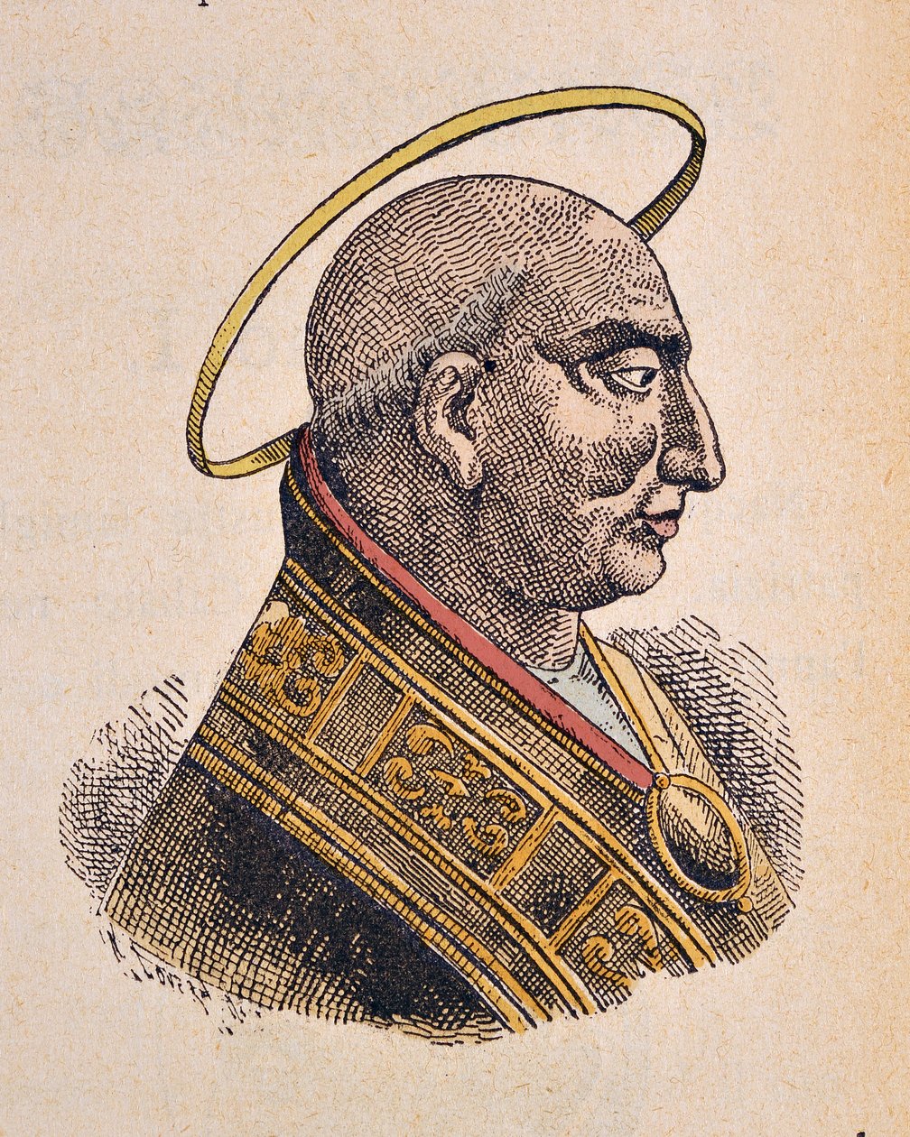 教皇カリクステ（カリステ、カリクストゥス、カリスト）1世（217〜222年）の肖像 作： イタリア語学校