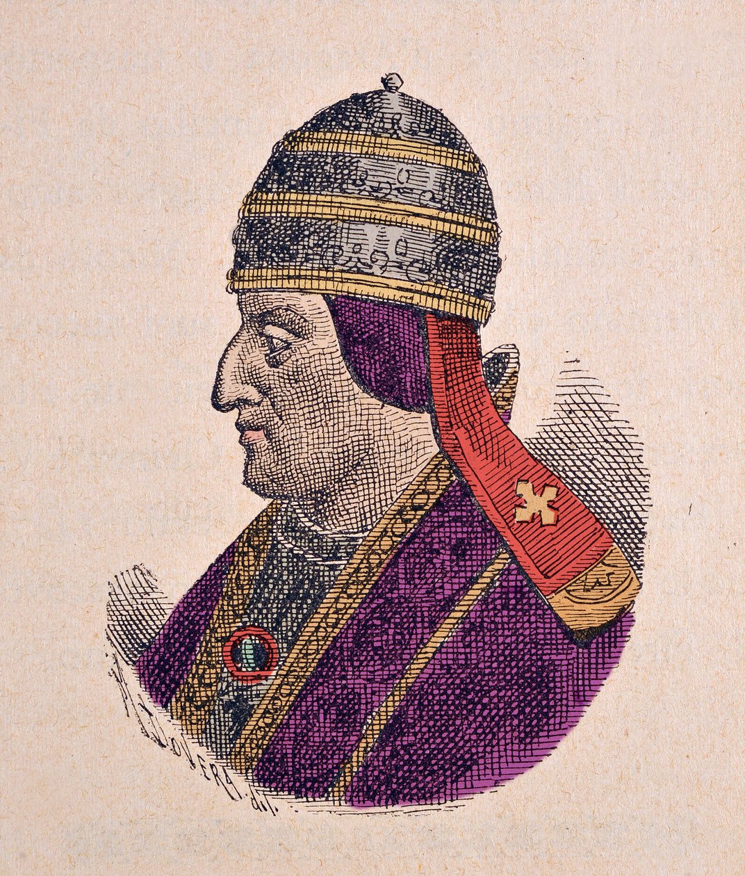 教皇ユージーン4世（Eugenio, Eugenius）の肖像（1431-1447年 作： イタリア語学校