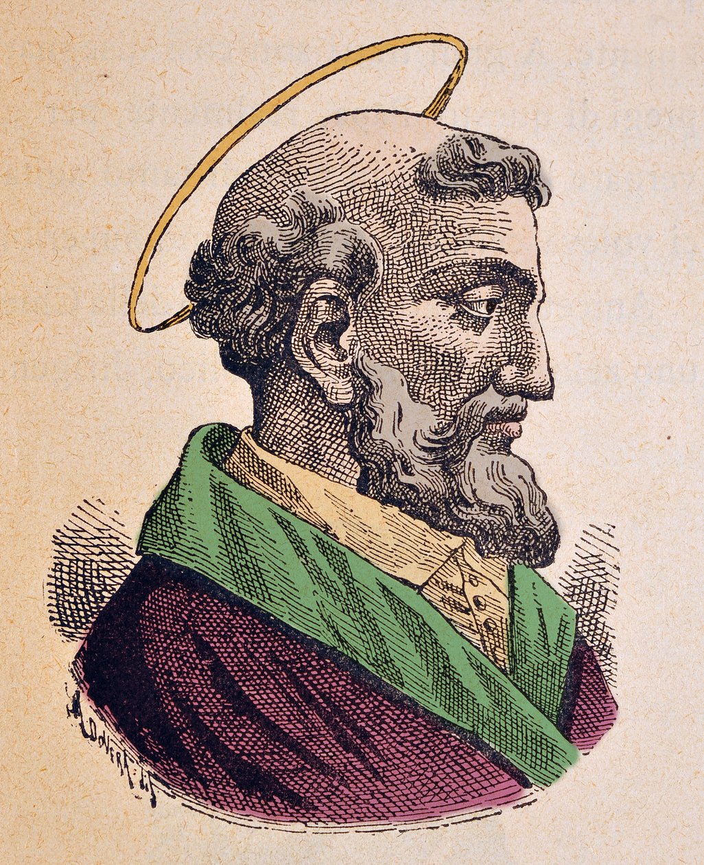 教皇ヒギン（イギノまたはヒギンヌス）の肖像（136/138-142年 作： イタリア語学校