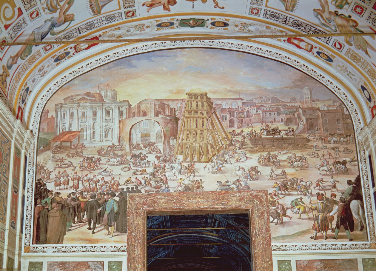 ネロのサーカスからのオベリスクの除去 作： イタリア語学校