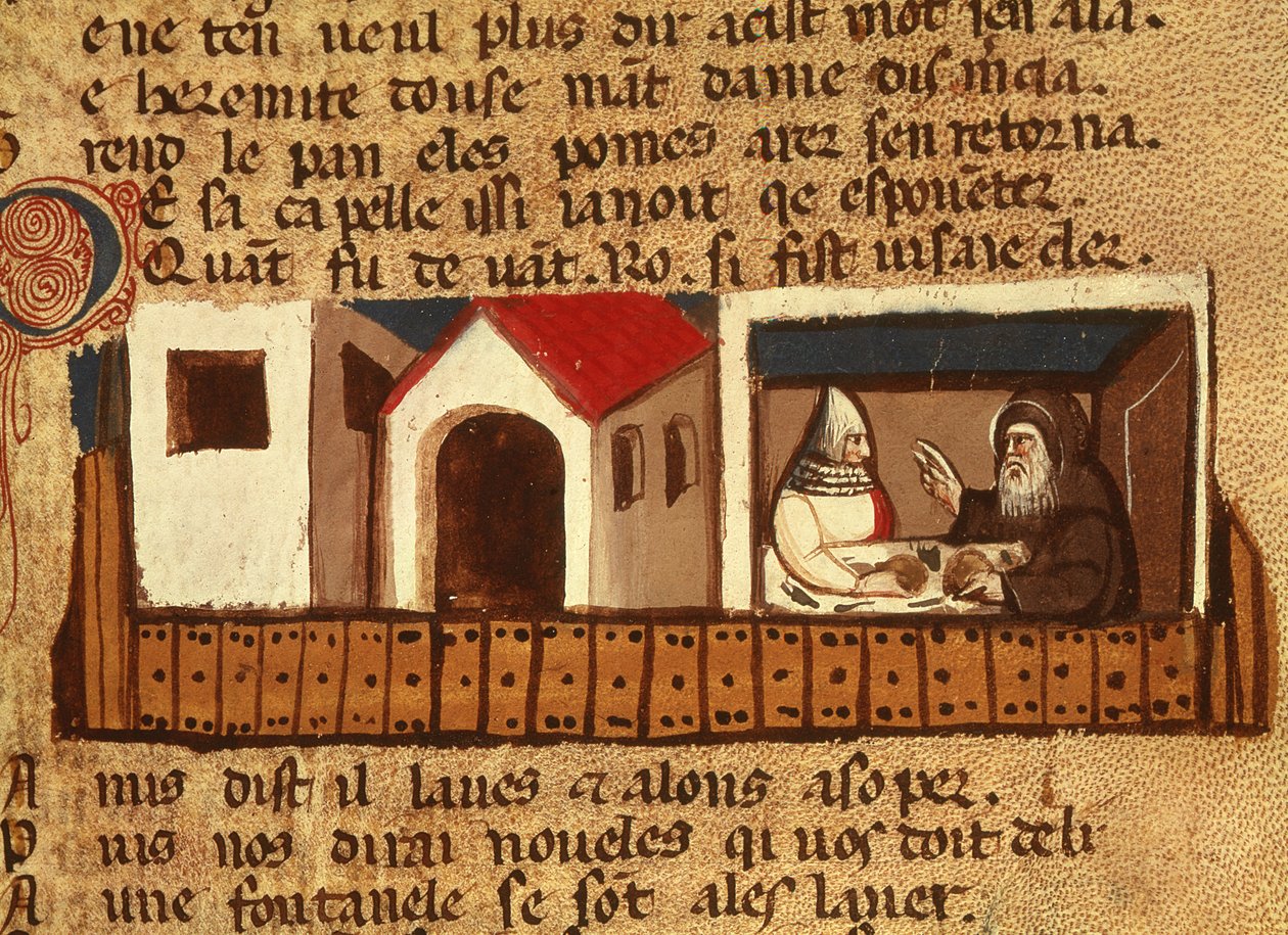 修道院で亡命を求めて、Codex Entree dEspagne 作： イタリア語学校