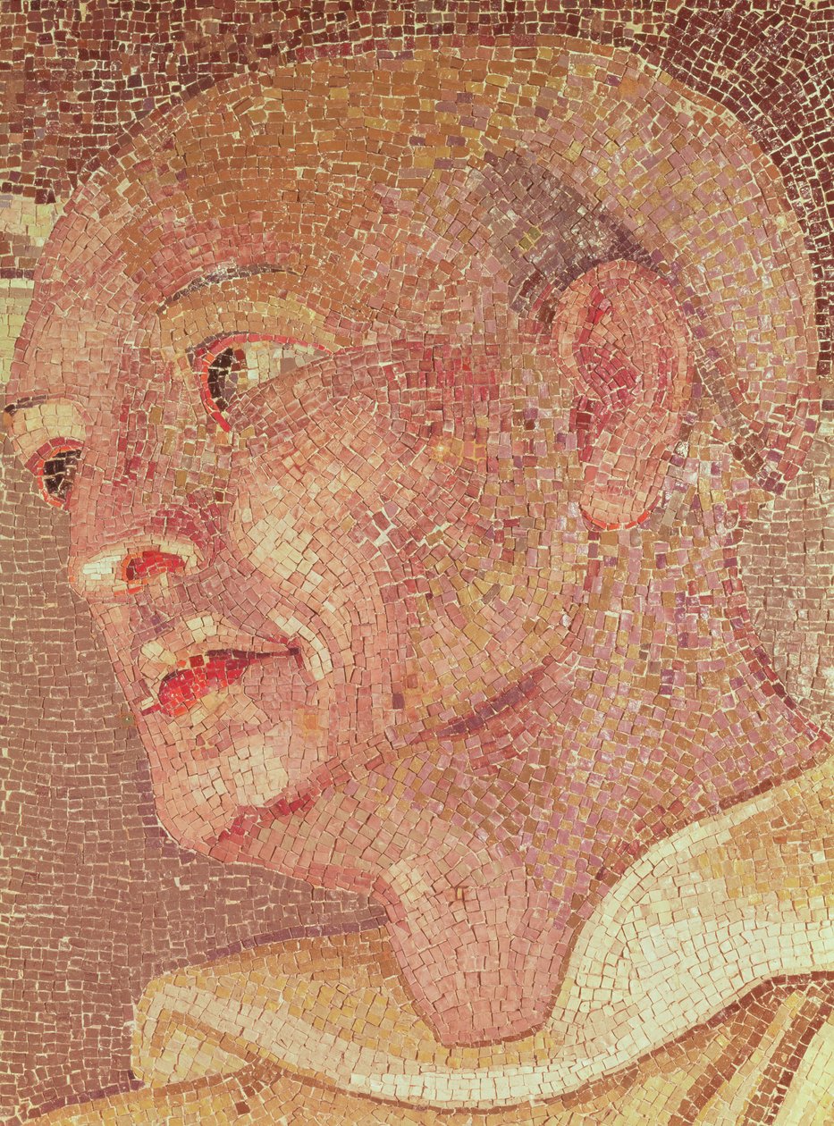 聖ペテロのクリプトからのクレアヴォーの聖バーナード (c.1090-1153) (モザイク) (詳細) 作： イタリア語学校