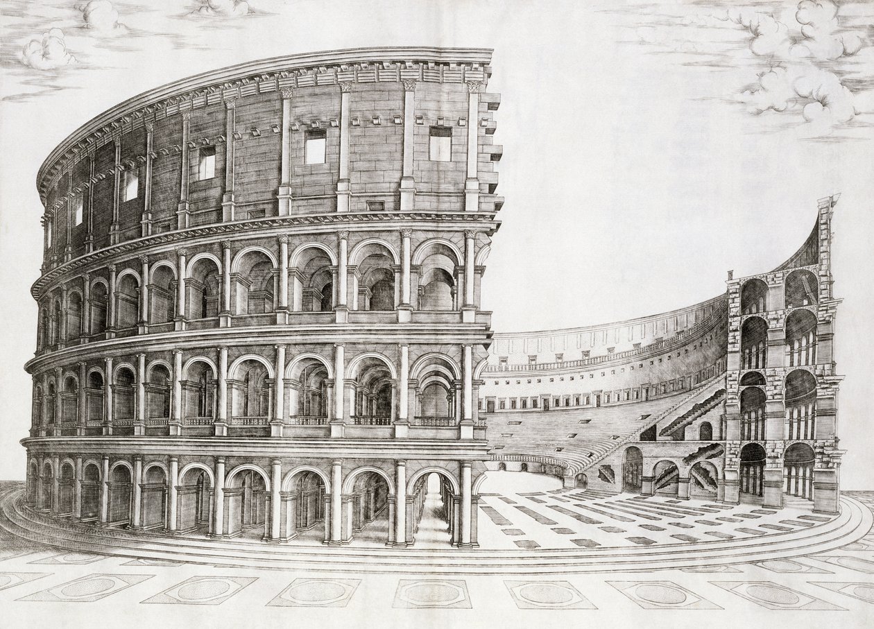 AD 80に建てられたコロシアム 作： イタリア語学校